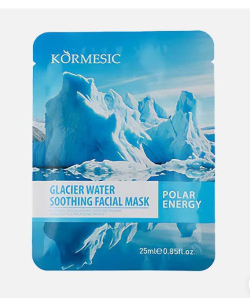 Kormesic raminamoji lakštinė kaukė su ledyniniu vandeniu, 1 vnt.