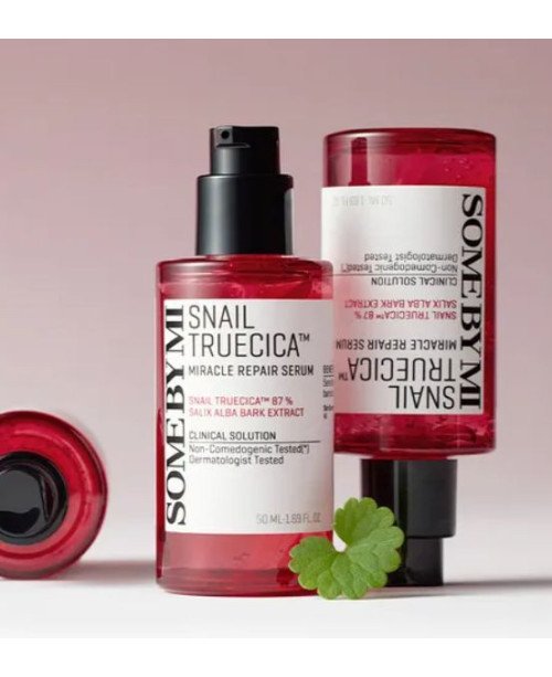 SOME BY MI Snail TrueCICA Miracle Repair Serum - stebuklingas atkuriamasis serumas su sraigių mucinu | EGOSkinBeauty.lt