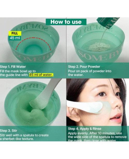 SOME BY MI PDRN Spirulina Soothing Sherbet Mask - spirulina PDRN raminamoji šerbeto kaukė | EGOSkinBeauty.lt