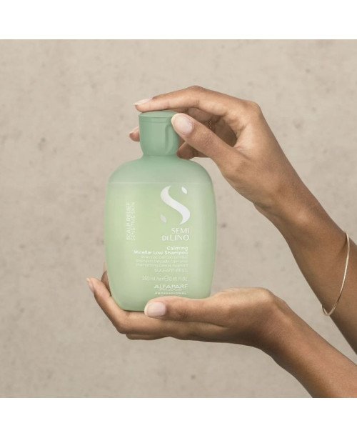 Alfaparf Milano Semi Di Lino Scalp Relief Calming Micellar Low Shampoo - raminamasis micelinis plaukų šampūnas | EGOSkinBeauty.l