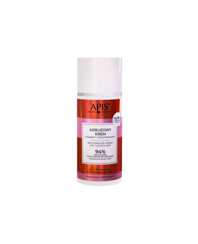 Apis Natural Cosmetics gaivinantis veido kremas su hialurono rūgštimi ir arbūzų ekstraktu, 100 ml.