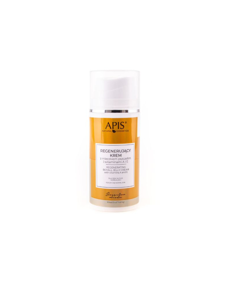 Apis Natural Cosmetics maitinamasis ir regeneruojamasis veido kremas su vitaminais A ir E, 100 ml.