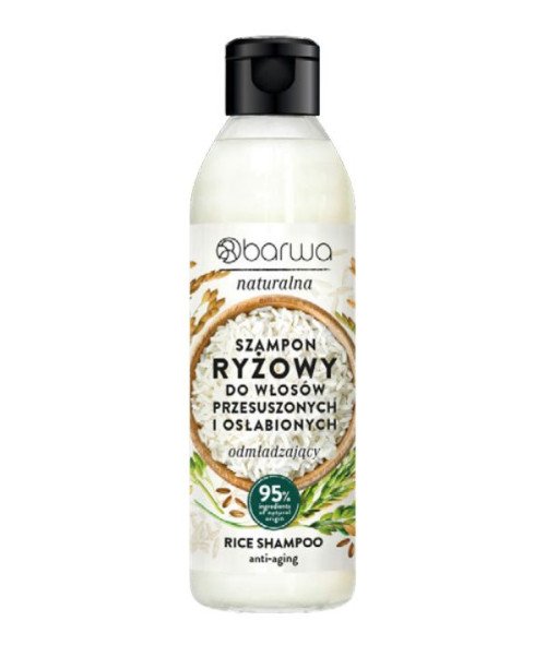 Barwa Cosmetics jauninantis plaukų šampūnas su ryžių baltymų ekstraktu, 300 ml. | EGOSkinBeauty.lt