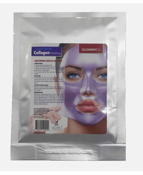 Koru Pharma "Glomedic“ veido modeliavimo alginatinė kaukė su jūriniu kolagenu, 25 g. | EGOSkinBeauty.lt