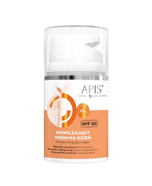 Apis Natural Cosmetics drėkinamasis dieninis veido kremas su persikų ekstraktu ir SPF 20, 50 ml. | EGOSkinBeauty.lt