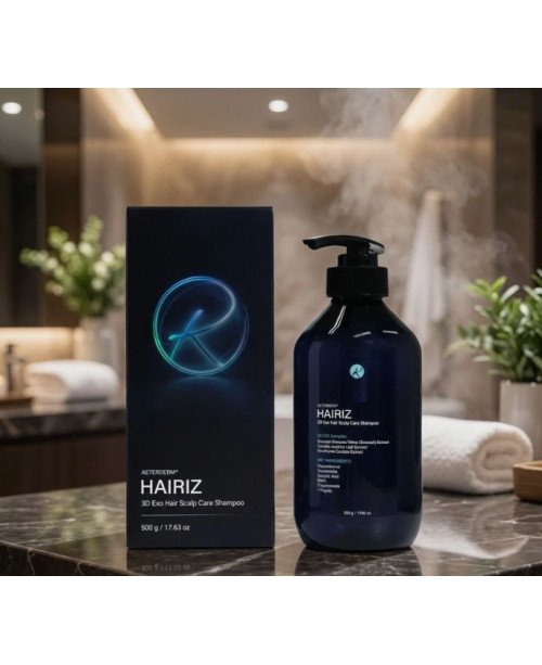 AETERDERM HAIRIZ 3D Exo plaukų ir galvos odos priežiūros šampūnas, 500 g. | EGOSkinBeauty.lt