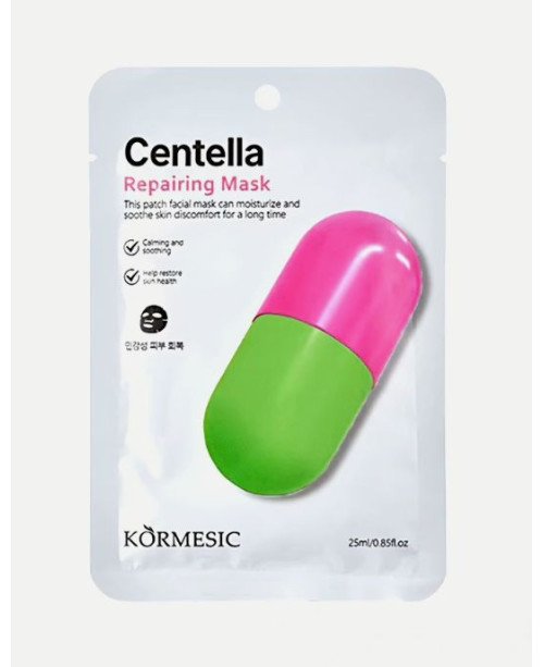 Восстанавливающая тканевая маска Kormesic Centella Asiatica Repair с экстрактом тигровой травы | EGOSkinBeauty.lt