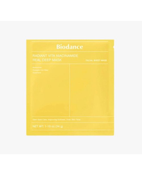 BIODANCE niacinamido giluminė hidrogelio veido kaukė, 1 vnt.