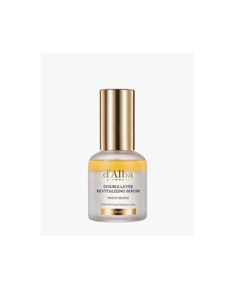 d'Alba baltųjų triufelių dvisluoksnis atgaivinamasis veido serumas, 30 ml.