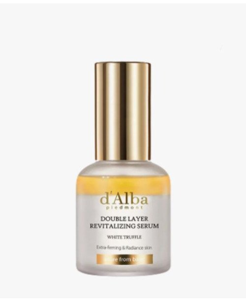 d'Alba baltųjų triufelių dvisluoksnis atgaivinamasis veido serumas, 30 ml.