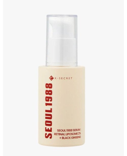 K-Secret Seoul 1988 serumas su retinolio liposomomis 2% + juodasis ženšenis, 30 ml.