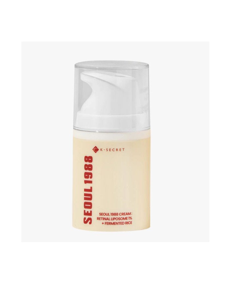 K-Secret Seoul 1988 veido kremas su retinolio liposomomis 1% + fermentuotais ryžiais, 50 ml.