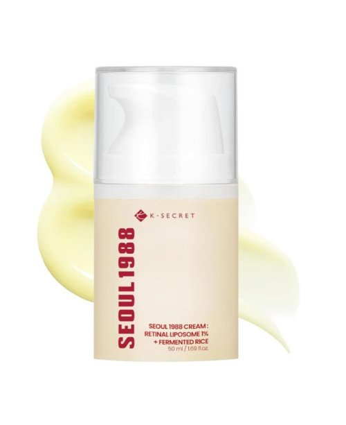 K-Secret Seoul 1988 veido kremas su retinolio liposomomis 1% + fermentuotais ryžiais, 50 ml.