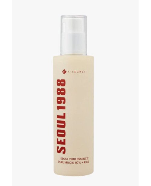 K-Secret Seoul 1988 veido esencija su sraigių mucinu 97 % + ryžiais, 100 ml.